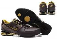 nike shox promos rivalry jaune-marron noir hommes shox rival cuir